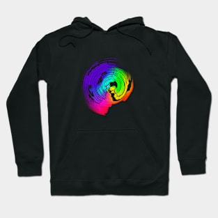 whirl rainbow Hoodie